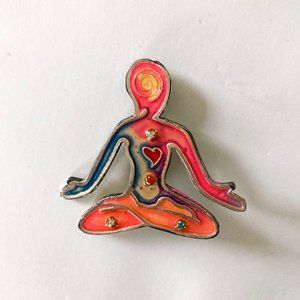 Yoga Pose Brooch, Ombre